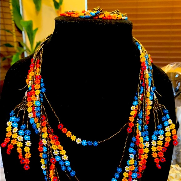Hand Crafted Multiple Color Necklace - Picture 1 of 2